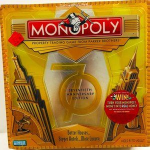Vintage‎ Monopoly Seventieth 70th Anniversary Edition Tin 2005 Board Game New